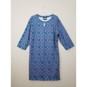 Y2K Erma's Closet Womens Dress Size XXL Medallion Geometric Retro Cottagecore